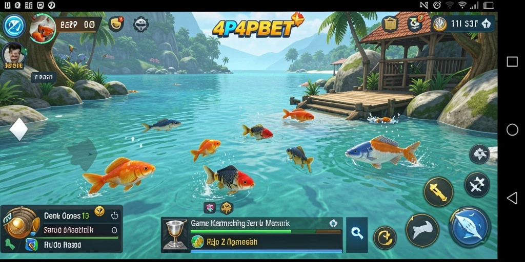 Tampilan gameplay 4P4PBET yang menampilkan aksi memancing yang mendebarkan.