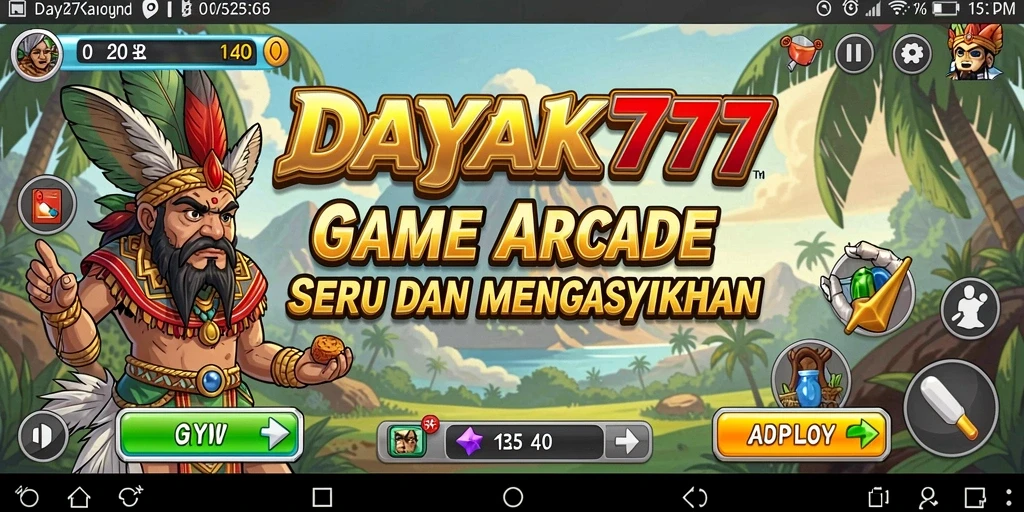 Tampilan gameplay seru dari DAYAK777 dengan aksi yang cepat.