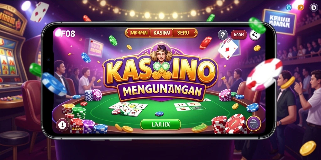 Tampilkan gameplay seru dari F08 yang menampilkan berbagai permainan Kasino.