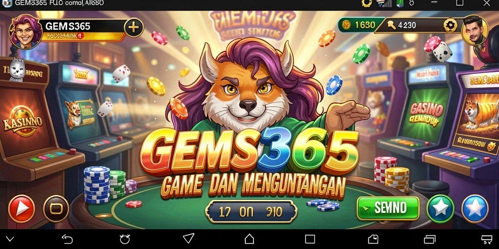 Gameplay GEMS365 yang mendebarkan dengan berbagai pilihan permainan Kasino.