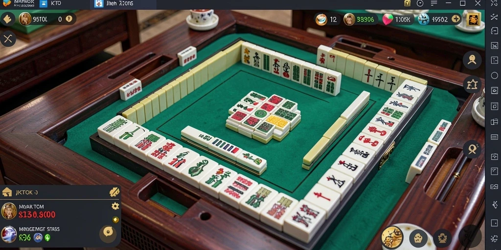 Screenshot game JKTOK menampilkan gameplay Mahjong yang seru.