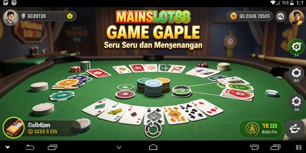 Screenshot gameplay MAINSLOT88 dengan pemain yang sedang menikmati permainan Gaple.