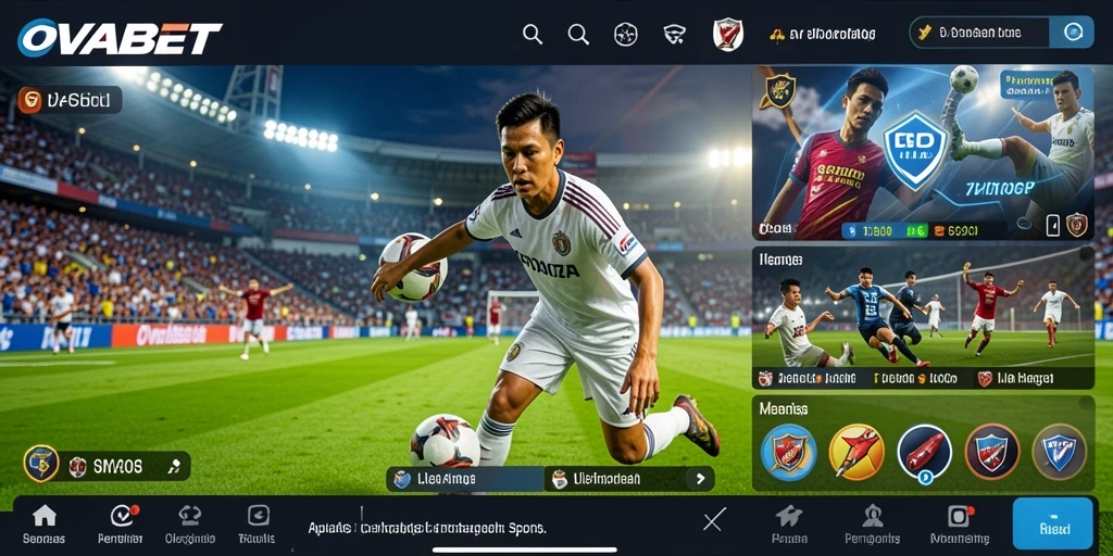 Screenshot menunjukkan gameplay seru dalam aplikasi olahraga OVABET.