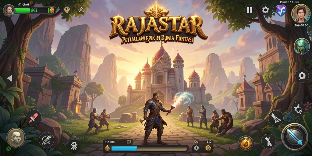 Tangkapan layar gameplay RAJASTAR menampilkan aksi pertempuran yang mendebarkan.