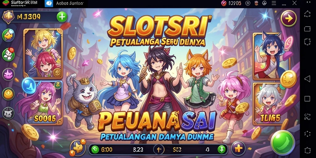 Screenshot gameplay SLOTSRI menunjukkan keseruan dalam dunia anime.