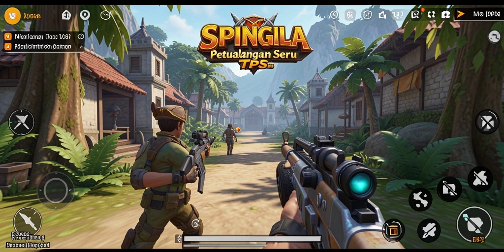Tampilan menarik dari gameplay SPINGILA yang seru dan menantang.
