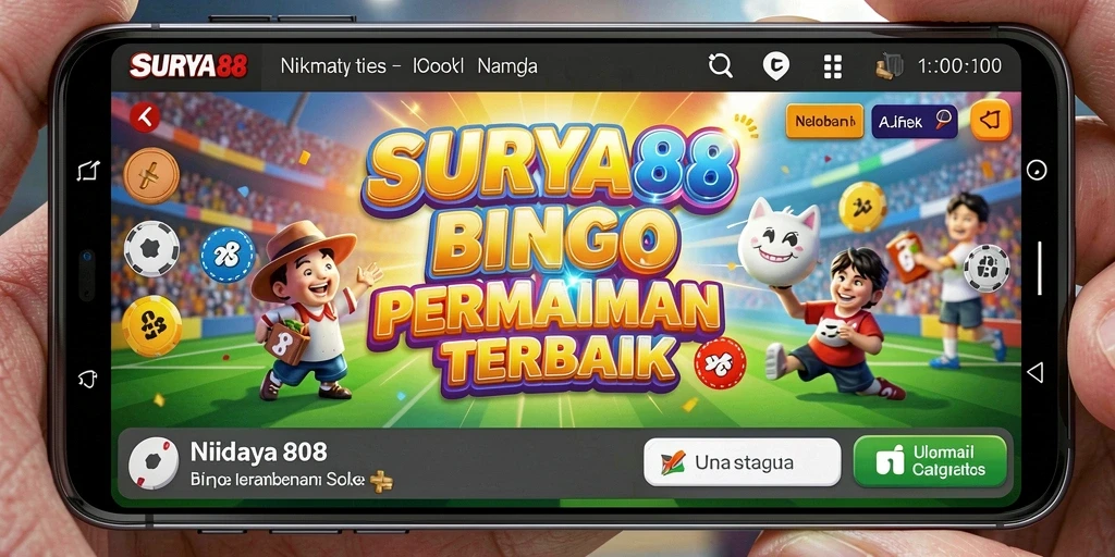Tampilan gameplay seru SURYA88 dengan suasana Bingo yang menarik.