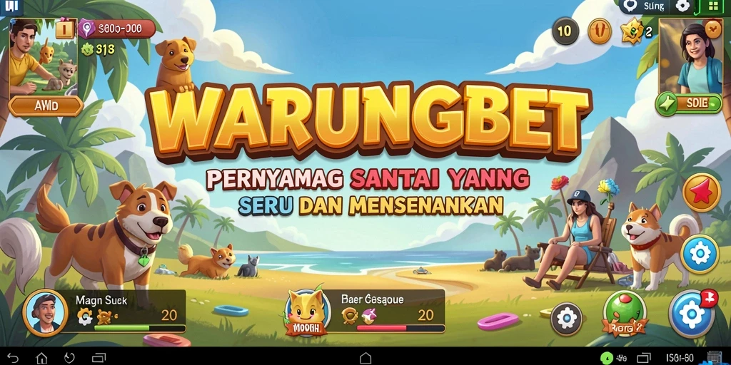 Tampilan gameplay menyenangkan dari WARUNGBET dengan suasana santai.